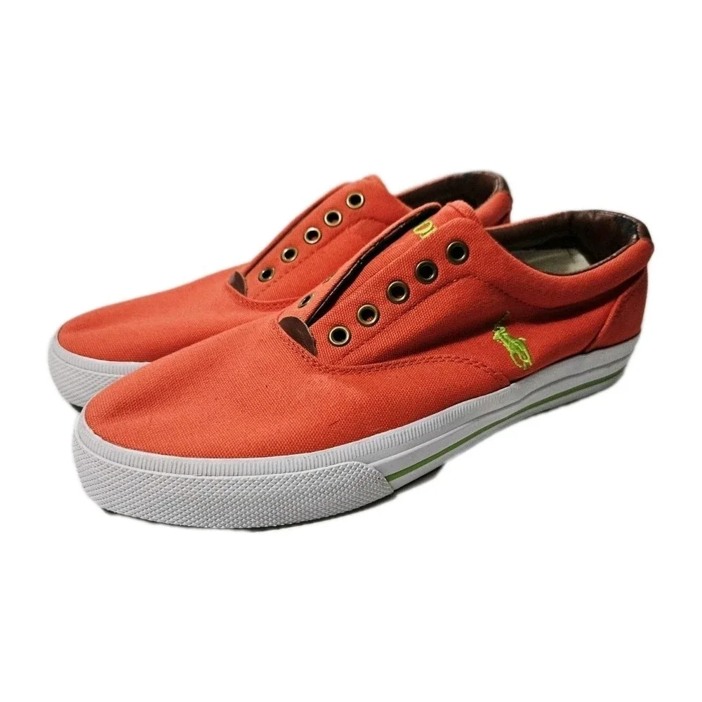 Size 9.5D - Men's Polo Ralph‎ Lauren Vaughn Red Slip On Dress Shoes